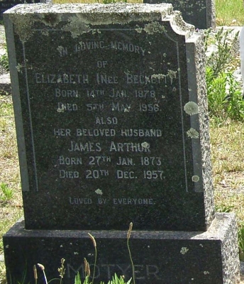 James "Arthur" MOTYER&nbsp;(1873-1957)&nbsp;&nbsp; &  &nbsp;&nbsp; Elizabeth "Bessie" BECKETT&nbsp;(1878-1956)Family ID: f913   